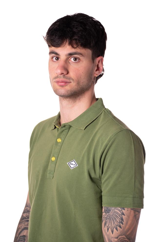 polo pique' uomo verde M3070A22696830 REPLAY