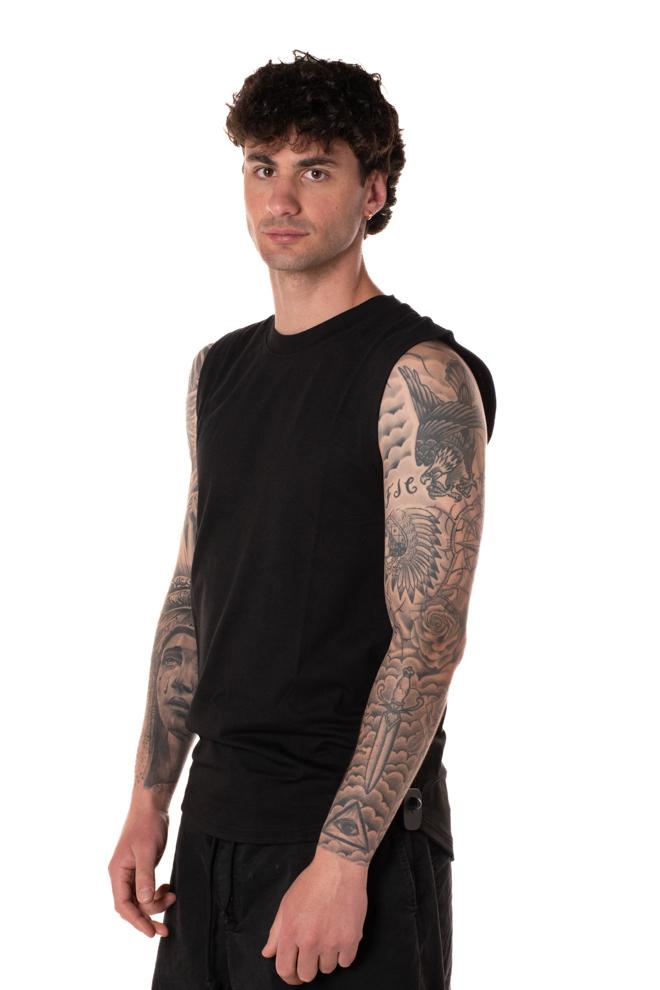 Canotta Woven Uomo J307283NERO CALVIN KLEIN